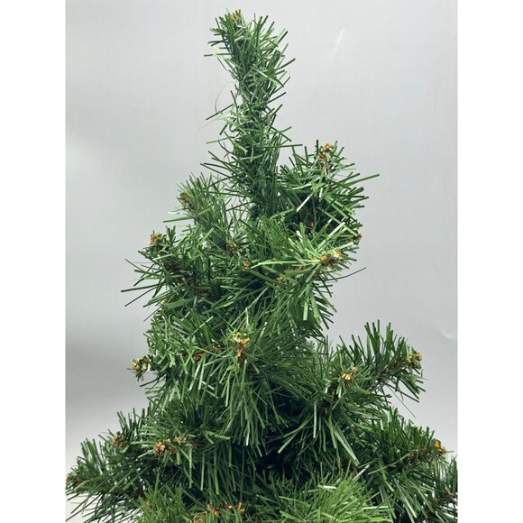 Artificial Christmas Tree mini With Red Bow & Burlap Base 18" green brown READ - Picture 2 of 9
